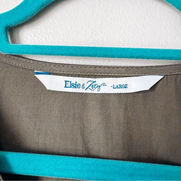 Elsie & Zoey Short Sleeve Mini Green Dress Size Large - Picture 3 of 6